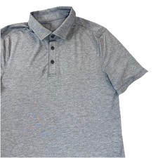 Lululemon Metal Vent Tech Polo Shirt Men s Small Gray