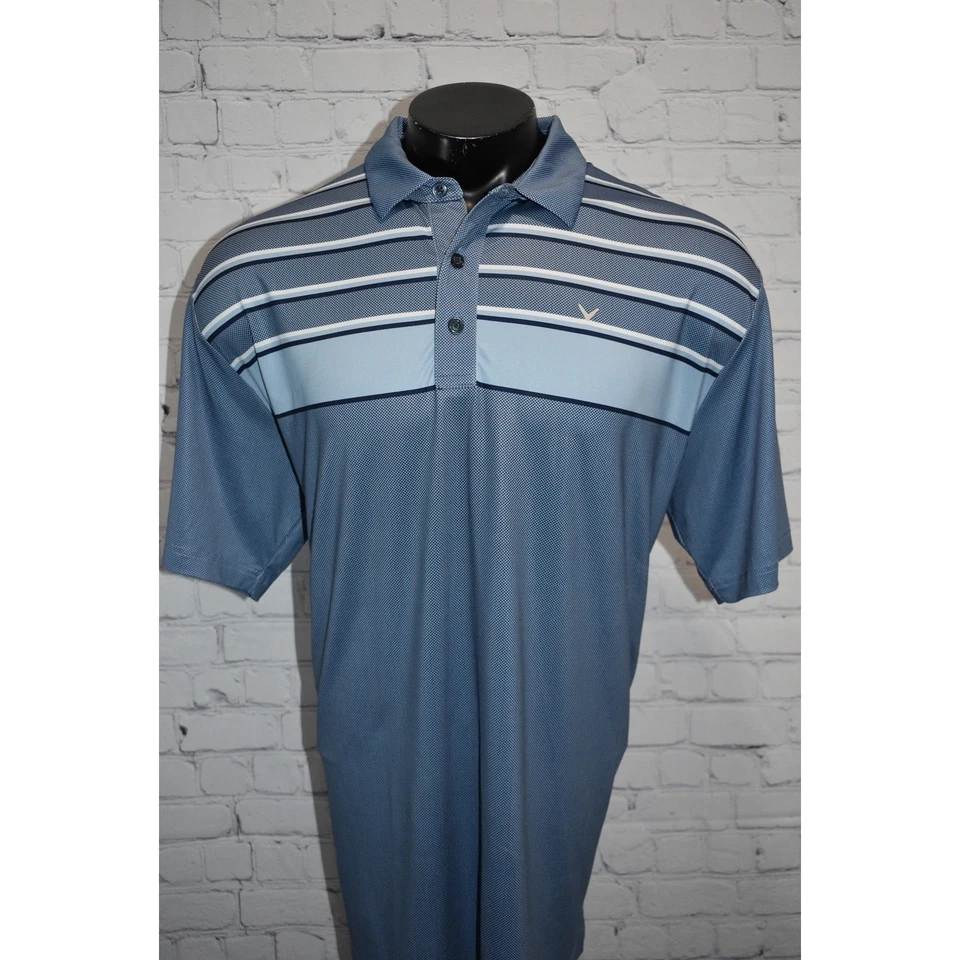 Polo de golf Callaway para hombre talla XL azul rendimiento Opti-Dri poliéster Foto 2 de 4
