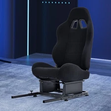 Supllueer Seat Bottom Bracket & Double Lock Slide Black Seat For Racing Cockpit