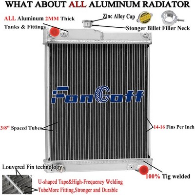 3 Row Radiator for John Deere 2036R 2038R 3038E 3043D Yanmar Engine 3TNV84T