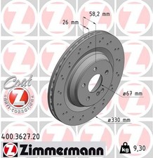 2x ZIMMERMANN Bremsscheibe COAT Z 400.3627.20 für MERCEDES R230 SL AMG 230 472 2x ZIMMERMANN Bremsscheibe COAT Z 400.3627.20 für MERCEDES R230 SL AMG 230 472