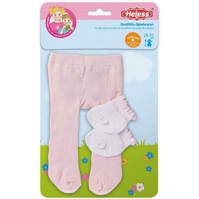 Heless Strumpfhose mit Söckchen für Puppen, Pastellfarben, Größe 28 - 35 cm, 1
