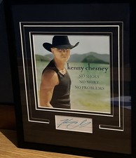 KENNY CHESNEY SIGNED AUTOGRAPH FRAMED 11x14 DISPLAY ACOA MATTE CUT COUNTRY STAR
