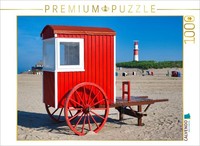 Calvendo Puzzle Borkum Red-White | 1000 Pieces, Finished Size 25.2 × 18.9 In (64