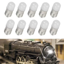 10Pcs E10 Light Bulb Round 18 Volt For LIONEL Marx Train 526 Frosted Street Lamp
