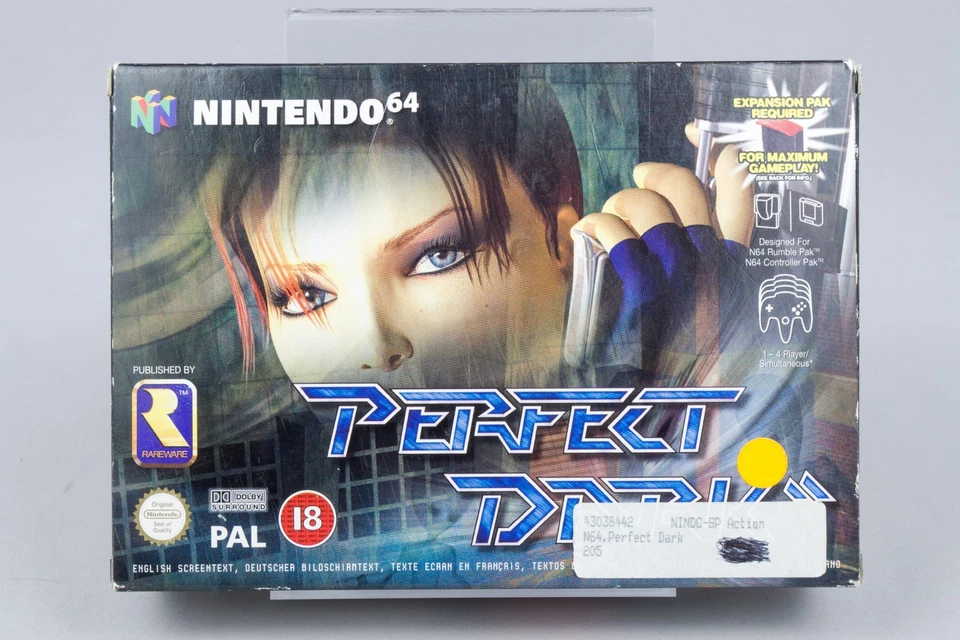 Nintendo 64 *Perfect Dark* N64 OVP mit Anleitung und Schutzhülle - Bild 3 von 4