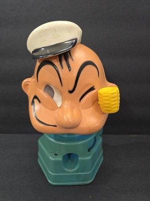 Hasbro 1968 Vintage Popeye the Sailor Man Gumball Machine - BLUE base