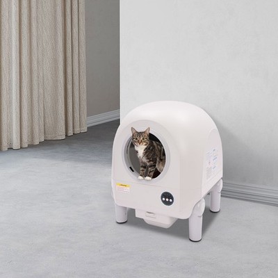 Automatic Self Cleaning Cat Litter Box APP Control Litter Box, 65L+9L Smart Box