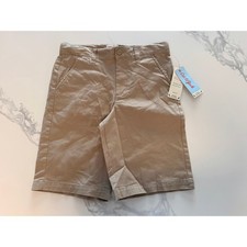 Cat Jack Boys School Uniform Shorts Size 12 Khaki Beige Stretch NWT