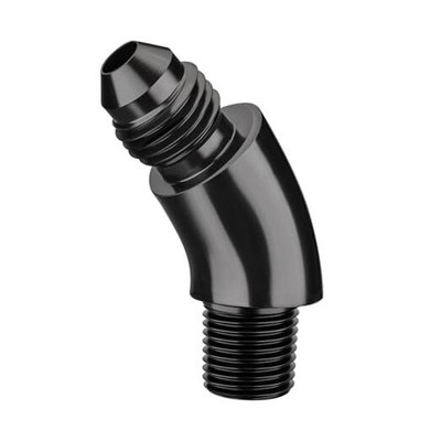 4AN to 1/8'' NPT Male One Piece Full Flow Fitting 4AN to 1/8 NPT 45 Degree