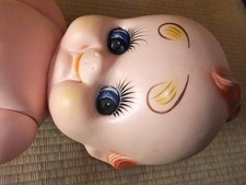 Kewpie Doll Large Sitting Figure Vintage Soft Vinyl Height 64 cm Japan