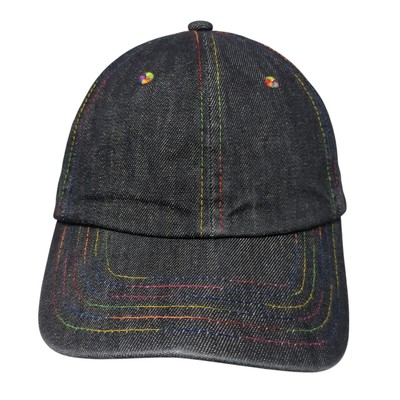 Unbranded Slideback Hat Multicolor Denim One Size Adjustable Outdoor