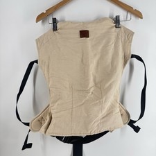 Happy Baby Tan Linen Carrier with Buckle Closure Adjustable Size Fit Beige Cream