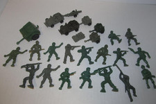 Vintage Lido 60mm Plastic Army Men GI's Soldier  Vehicle Lot