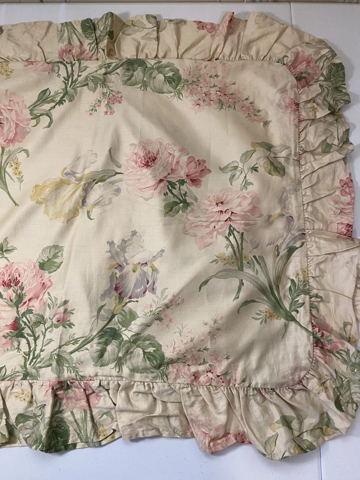 Fundas de almohada estándar vintage Ralph Lauren "Therese", nuevas sin etiquetas (paquete abierto) Foto 3 de 4