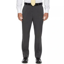 Chaps Men's Suit Separate Pant Classic Fit Stretch Fabric Gray 40x32