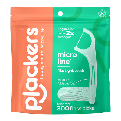 Plackers Micro Line Dental Floss Picks, Fold-Out FlipPick, Mint, SELECT PACK....
