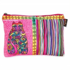 Laurel Burch Paisley Cat Stripes Organizer Bag Makeup Hobby Meds Tech Cords Baby