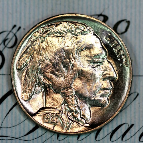 * 1927-P * PRISTINE++ GEM BU MS BUFFALO NICKEL * FROM ORIGINAL COLLECTION