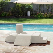 Kids Foam Climbing Blocks 6Pcs Soft Play Equipment Waterproof Fabric, UV Resi...