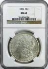 *1896 MORGAN DOLLAR* *NGC MS62* NR #S1269
