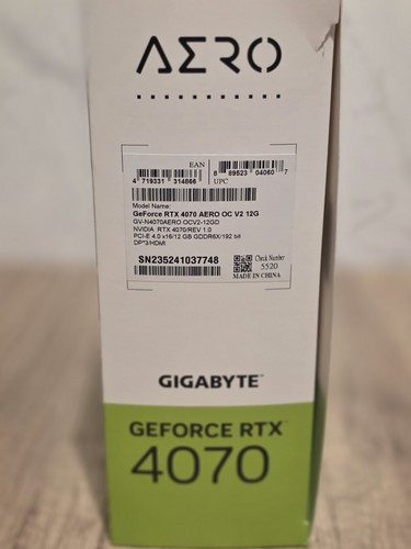 Gigabyte Aero OC V2 12G Geoforce RTX 4070 New - Photo 4/4