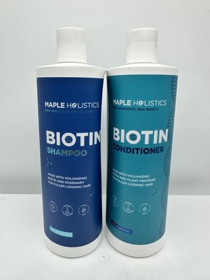 Volumizing Biotin Shampoo and Conditioner Set - Sulfate Free Shampoo Large 16 Oz