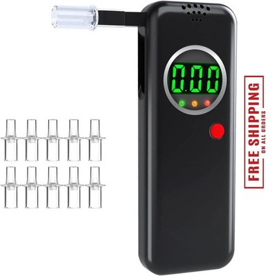 Breathalyzer,Alcohol Tester with LCD Digital Display,Breathalyzer with 10 Mouthp