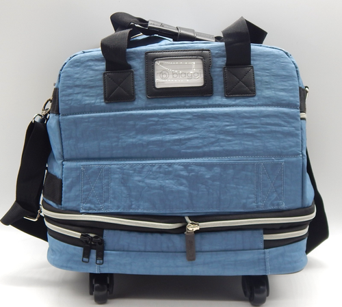 Biaggi Zipsak NUOVO CON ETICHETTA blu espandibile trasporto 18" sottosella con ruote - Foto 4 di 12