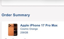 Image of iPhone 17 Pro Max 256GB Cosmic Orange, Unlocked, Sealed
