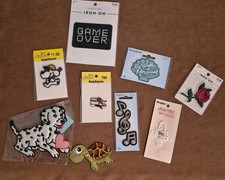 Lot Vtg Appliques Animals Flowers Iron Ons