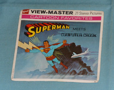 vintage SUPERMAN MEETS COMPUTER CROOK VIEW-MASTER REELS set B packet w booklet