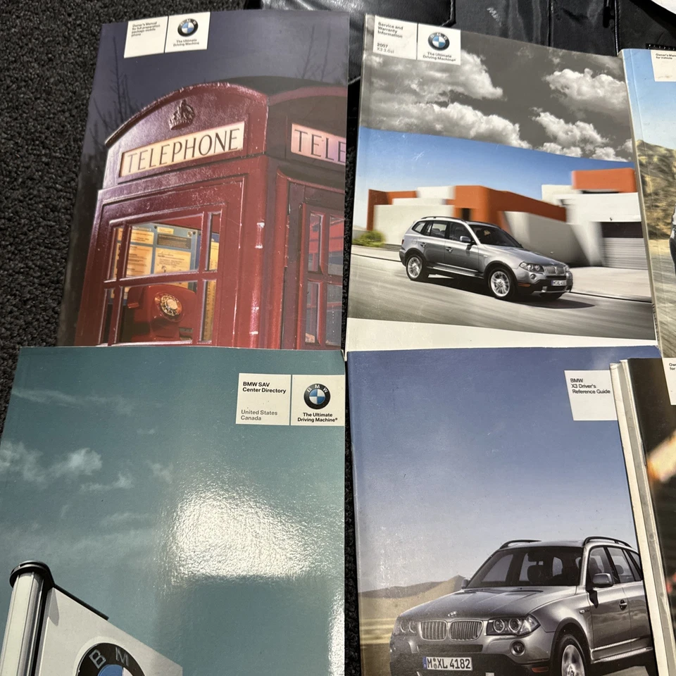 BMW X3 3.0si 2007 folleto OEM manuales de servicio todo guantera Foto 2 de 4