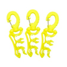 Scuba Choice Triple Hose Holder Clip 3-Pack Scuba Organizer, Neon Yellow