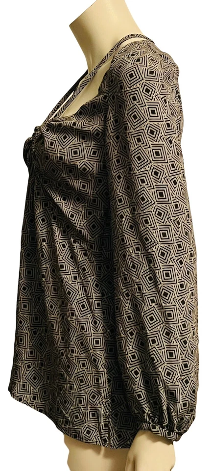 Equipo Mujer Seda Corte Arden Top Muy RARO Muestra Negro Blanco Nuevo con Etiquetas Pequeño Foto 2 de 4