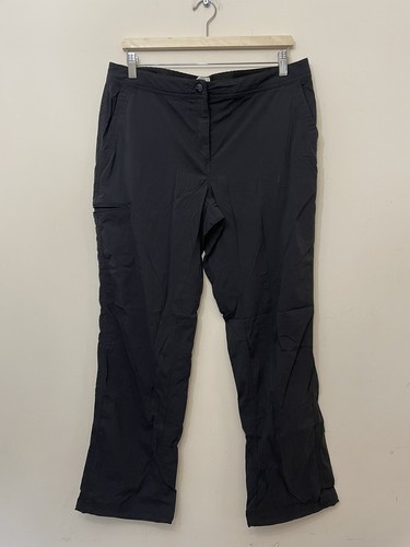 LL Bean black walking trousers outdoors hiking stretch pockets zip size 16 R - Picture 2 of 10