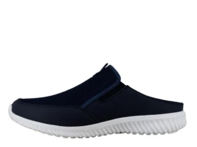 MARKENLOS Herren Sabot, Pantoletten mit Gummizug, Weite H, Hausschuhe blau 40-46