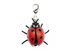 Ladybug Beetle Charm Miniblings Zipper Pull Rubber Red