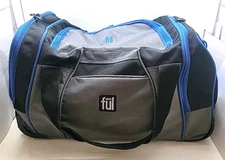 FUL Rolling Duffle Carry On Gym Bag 2 Wheel Rolling Telescopic Handle 21" VGC