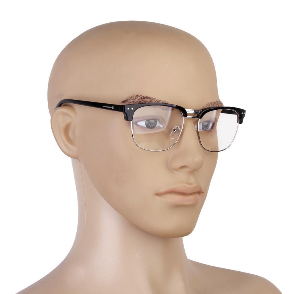 Unisex Retro Vintage Style Eyeglasses Glasses Spectacles Black Frame eBay