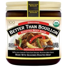 Better Than Bouillon Organic Roasted Beef Base Bouillon, Reduced Sodium 21 oz 