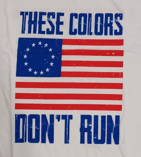 Infowars These Colors Don't Run America's Back Mens White T-Shirt Size 2XL - Picture 2 of 4