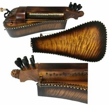 6 strings 24 keys Hurdy-Gurdy Maple back inlay shell purfling carved woman head