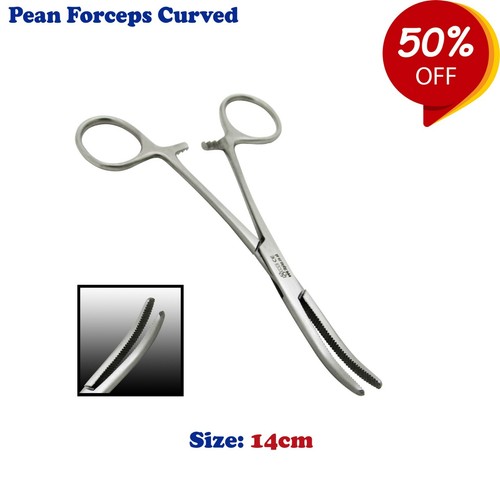Fórceps Kelly Curvo 5.5" Negro - Pinzas Hemostáticas De Acero Quirúrgico (A2ZSCILAB INC)