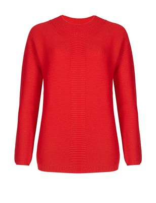 M & S BEST OF BRITISH PURE LADIES CASHMERE RIBBED RED JUMPER | eBay