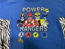 POWER RANGERS Youth T-Shirt Medium 10-12 Vintage 1994 Saban Mighty Morphin