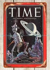 1952 space pioneer artist Boris Artzybasheff metal tin sign