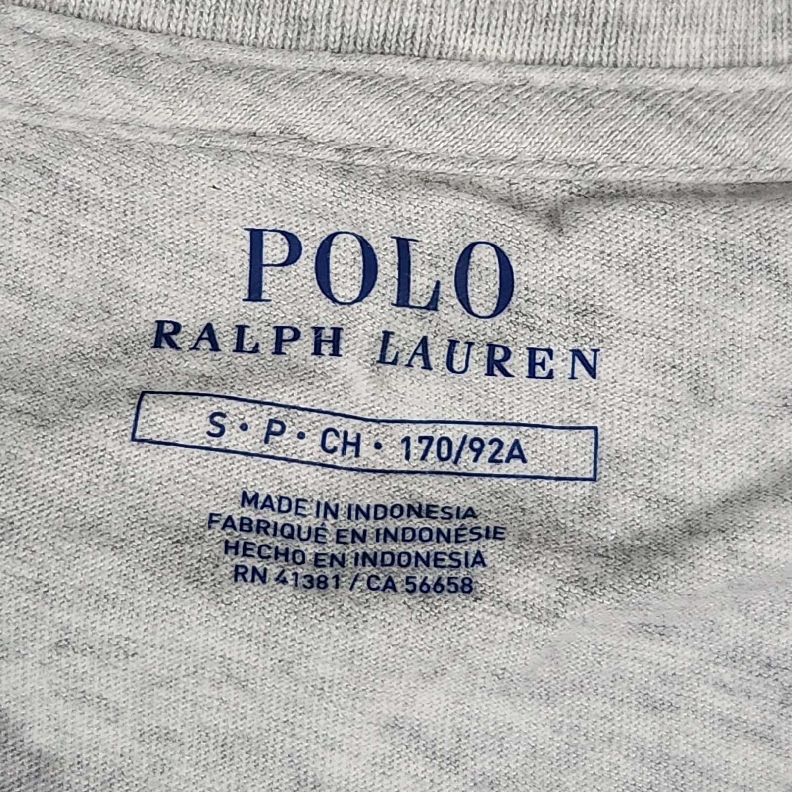 PONY Polo Ralph Lauren T Shirt Uomo Scollo V Tg S Manica Corta Vestibilità Classica Grigio