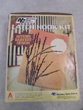 1980 Vintage National Yarn Crafts Latch Hook Kit AUTUMN HARVEST 20 x 27"