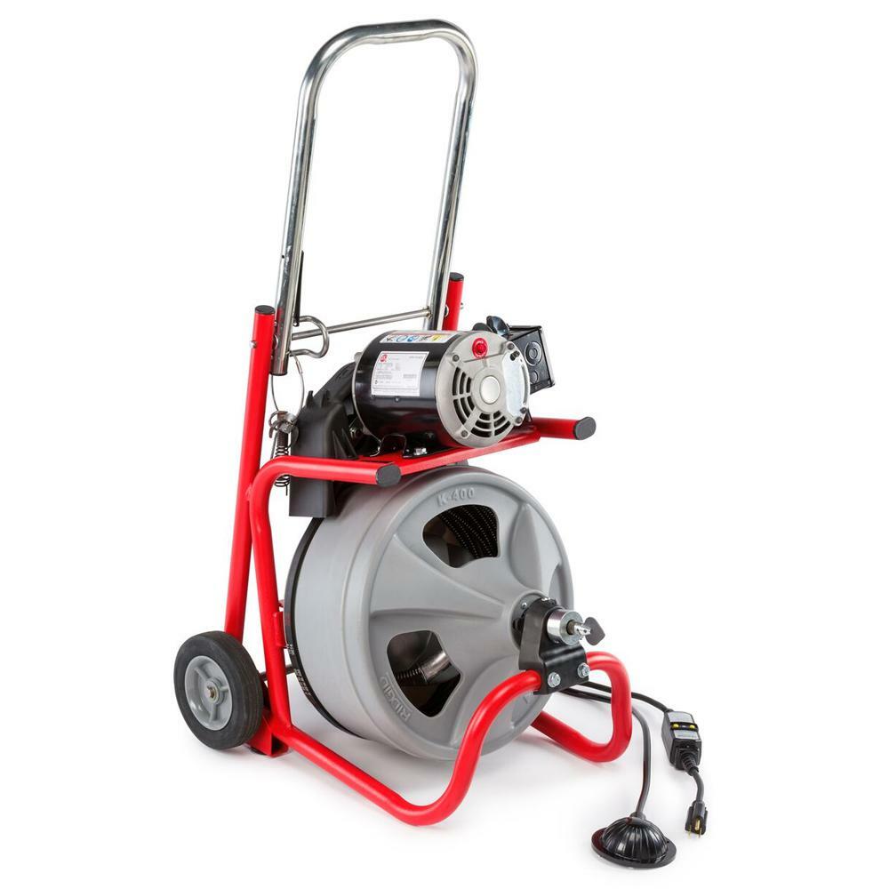 RIDGID 26998 K-400 Drum Drain Cleaning 